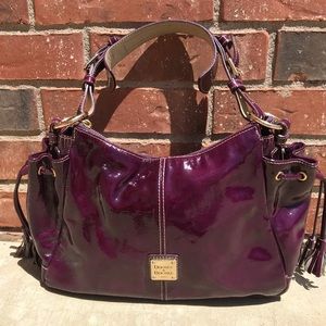 Dooley & Bourke purple patent purse